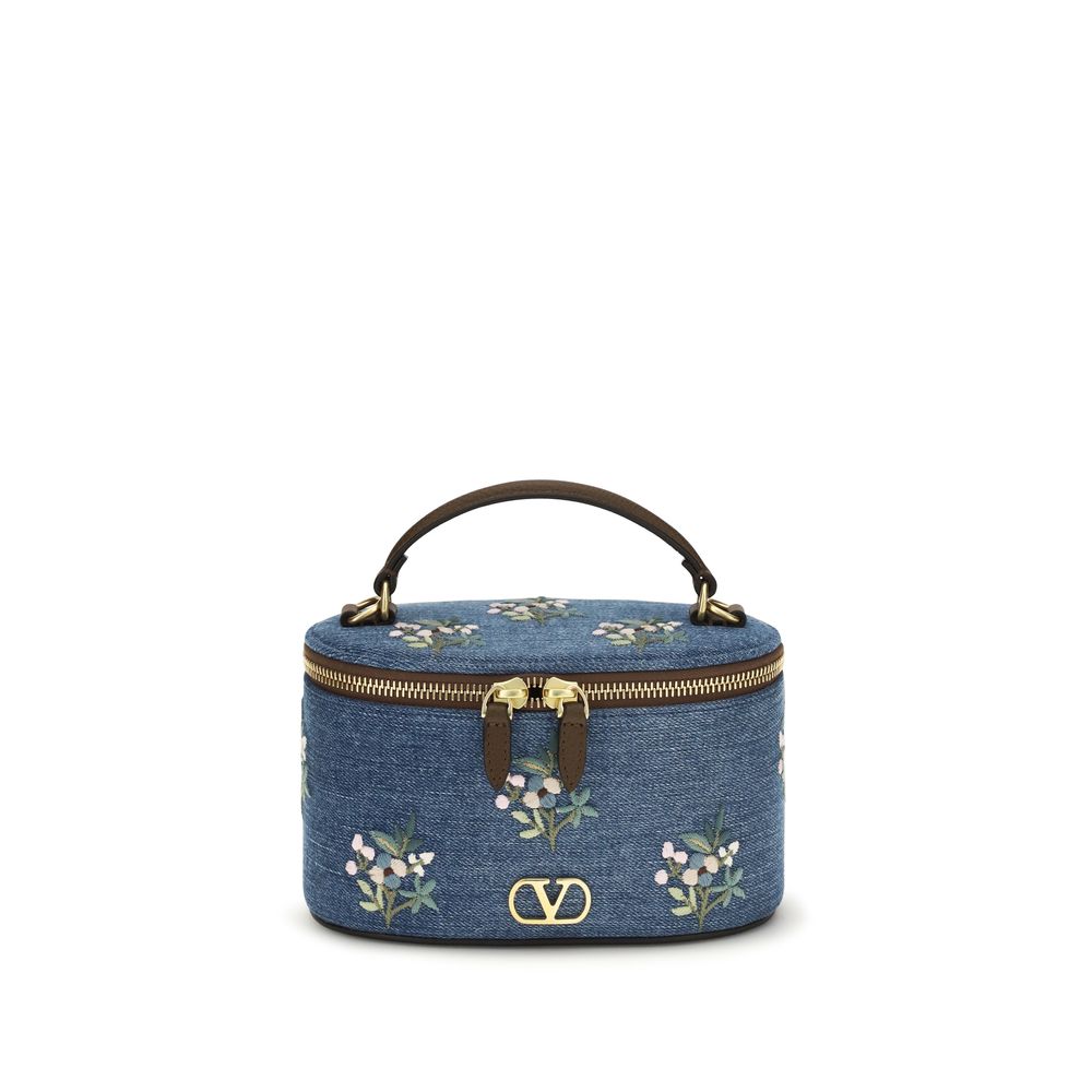 Blue Cotton Handbag Bag