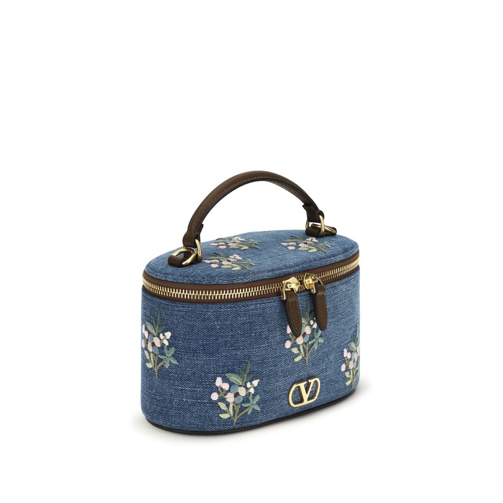 Blue Cotton Handbag Bag