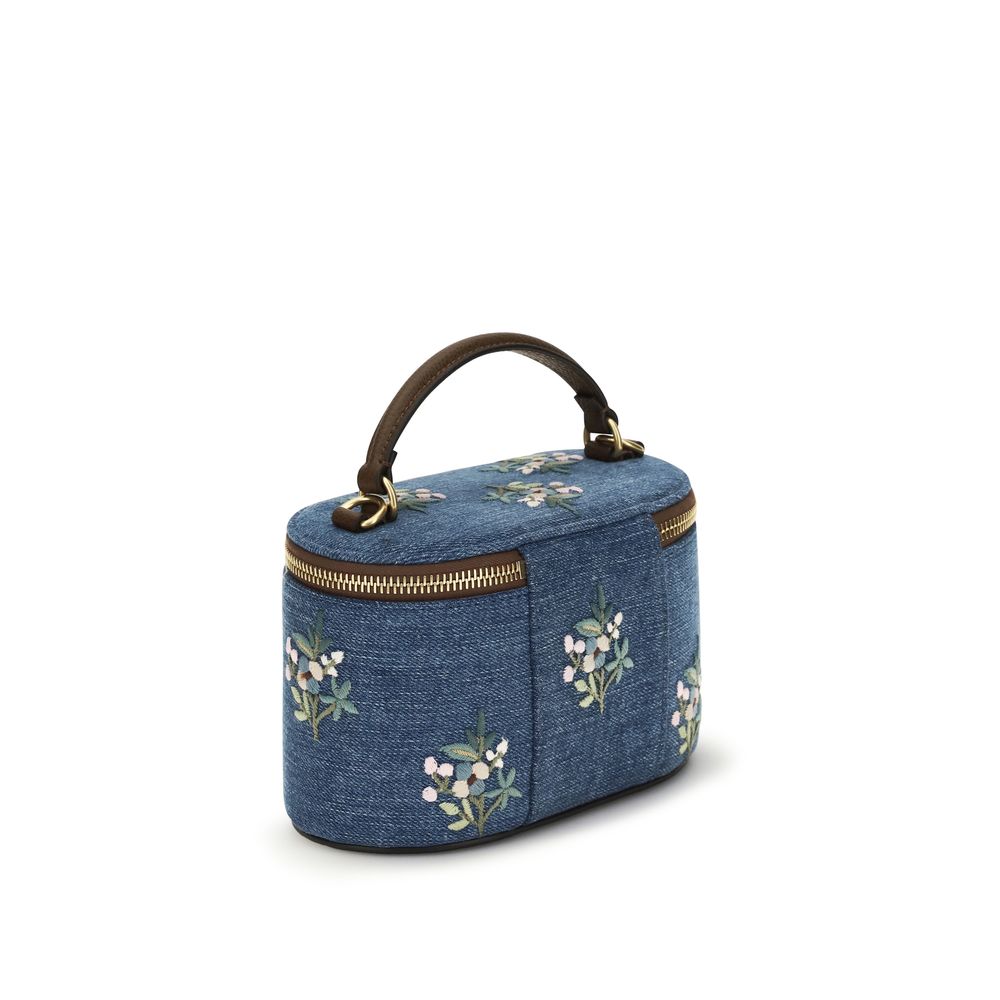Blue Cotton Handbag Bag
