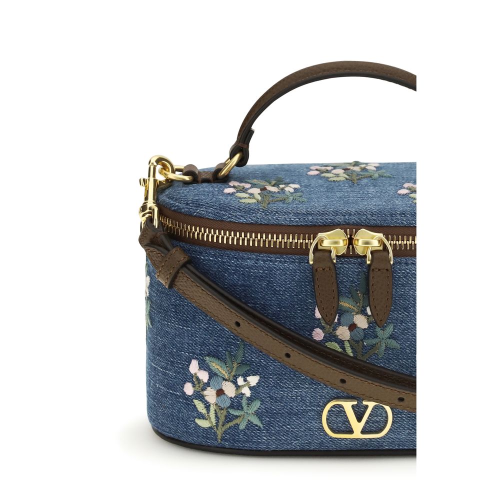 Blue Cotton Handbag Bag