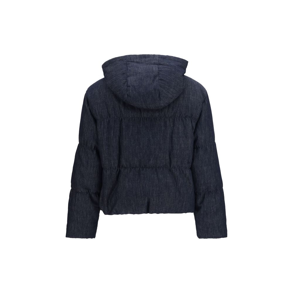 Brunello Cucinelli 100% Cotton down jacket in blue — view 2
