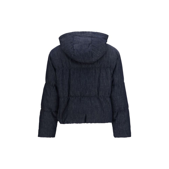 Brunello Cucinelli 100% Cotton down jacket in blue — view 2