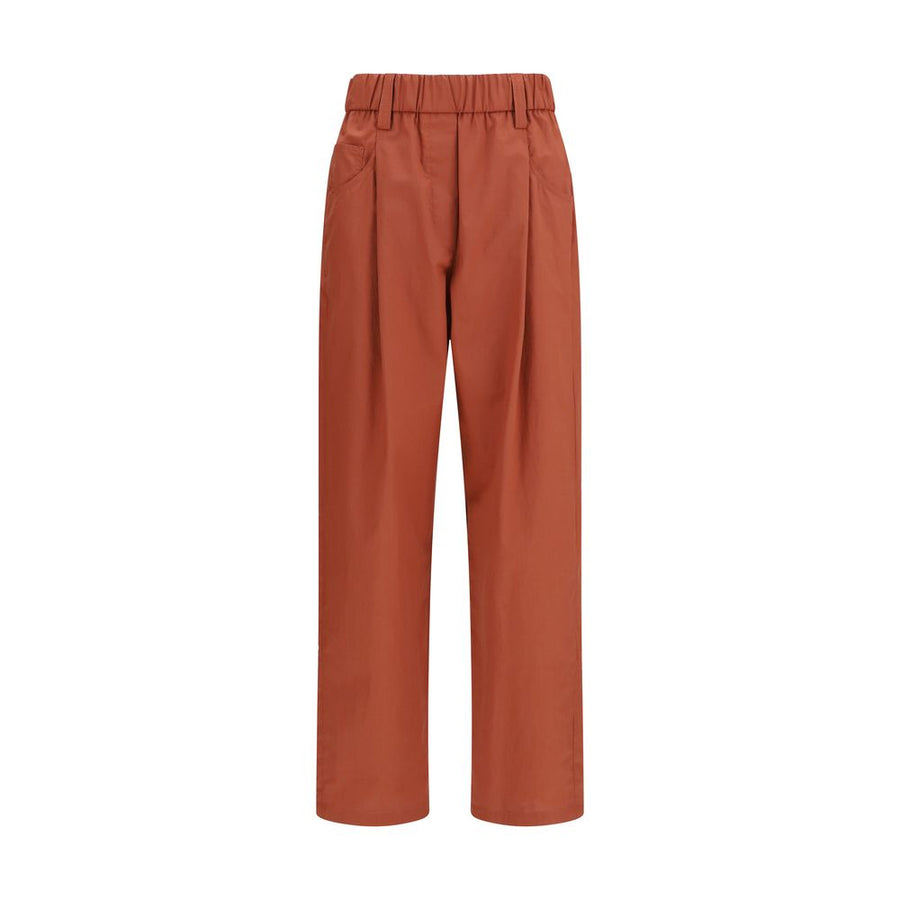 Brunello Cucinelli 100% Cotton trousers in orange