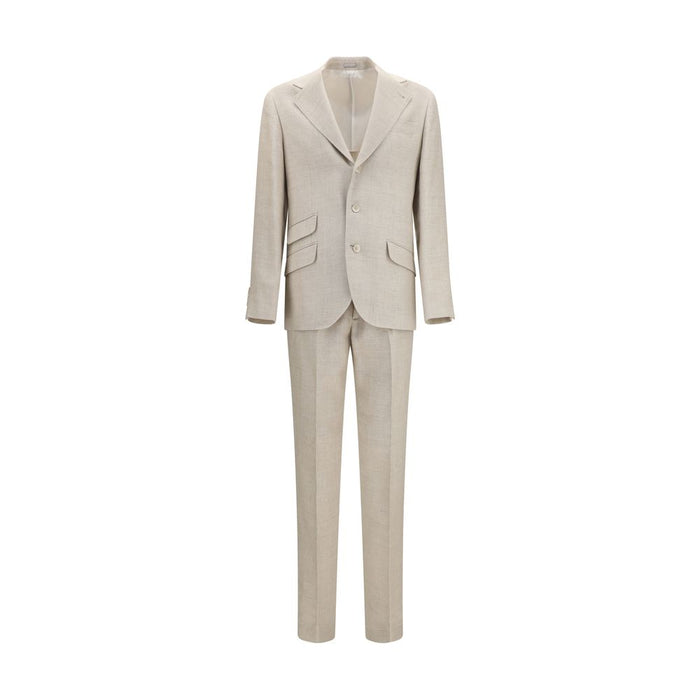 Brunello Cucinelli 49% Silk pant suit in beige