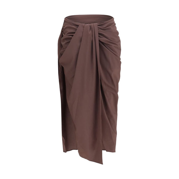 Jacquemus 82% Polyester 18% Elastane skirt in brown