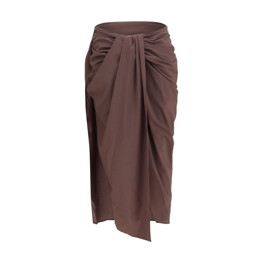 Jacquemus 82% Polyester 18% Elastane skirt in brown