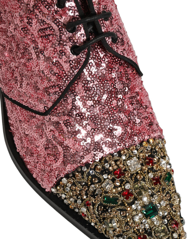 Dolce & Gabbana Leather derby shoe in pink