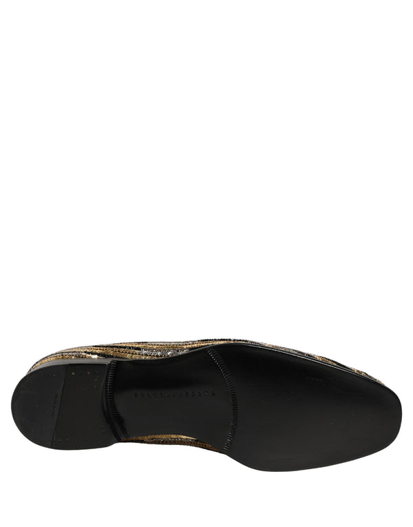 Dolce & Gabbana Leather loafer in gold