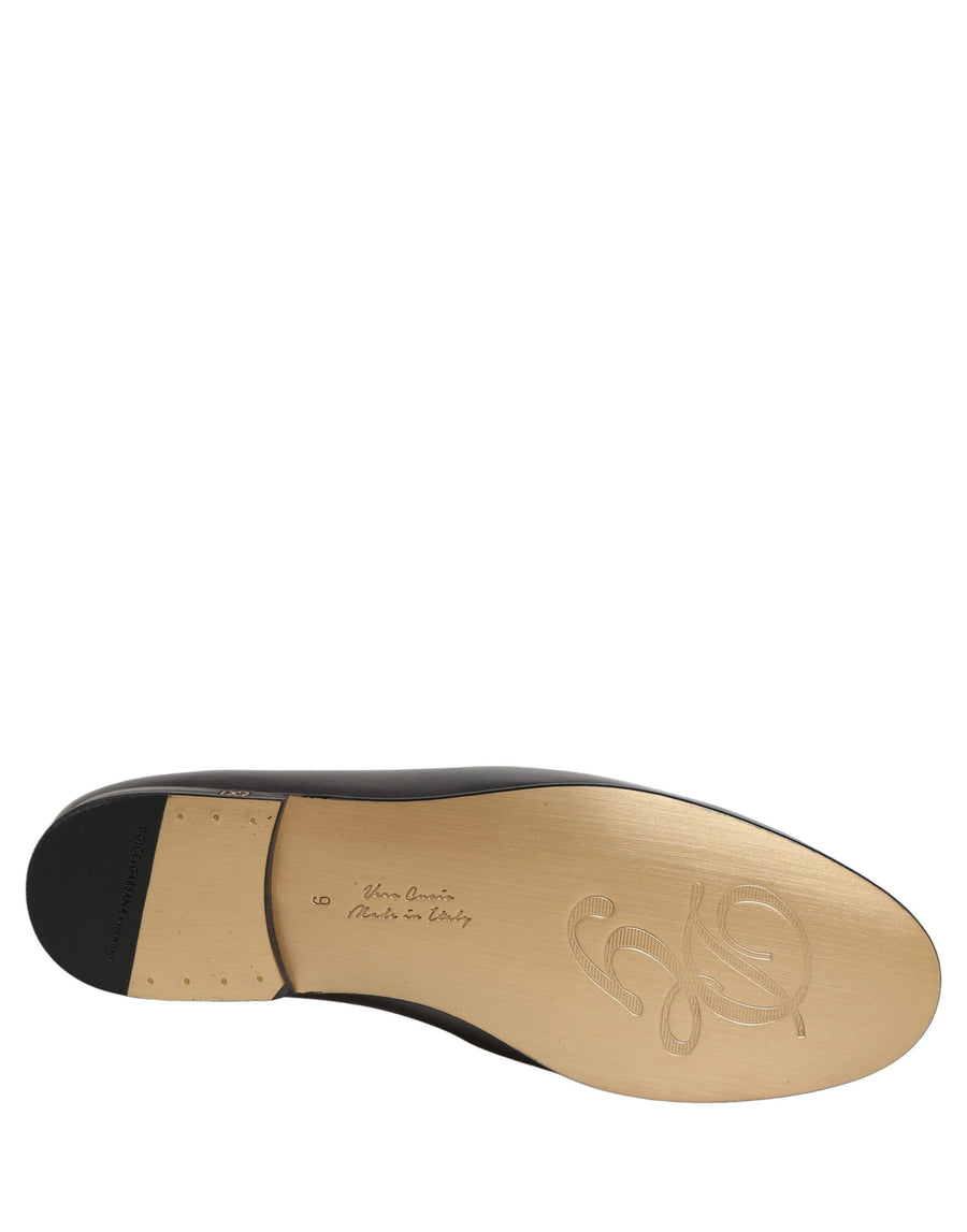 Dolce & Gabbana Leather loafer in silver
