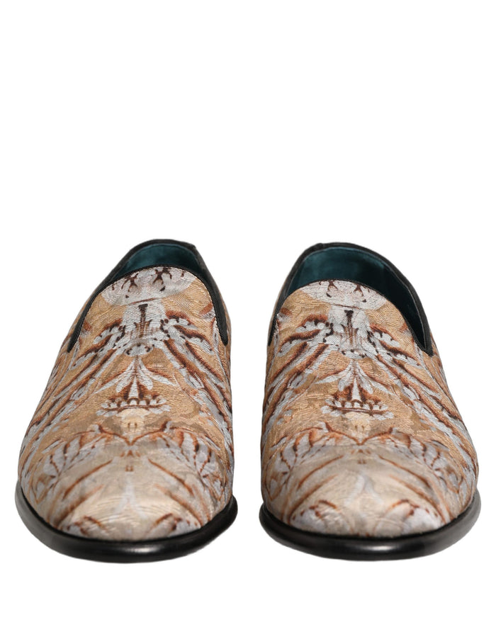 Dolce & Gabbana Leather loafer in gold — view 2