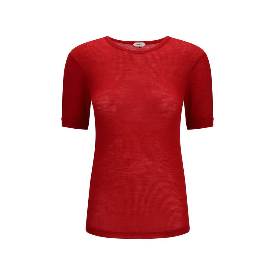 Versace 100% Fleece Wool Ovis Aries t-shirt in red
