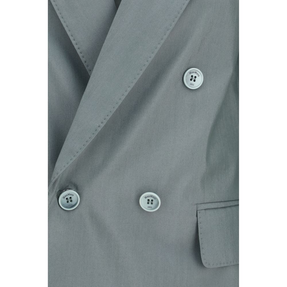 Max Mara 75% Merino Wool blazer in gray — view 3