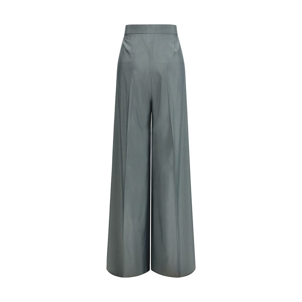 Max Mara 75% Fleece Wool Ovis Aries trousers in gray — view 2