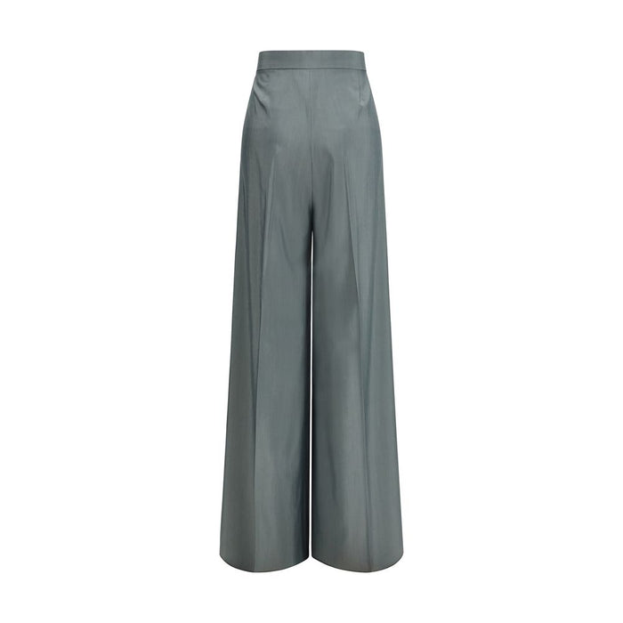 Max Mara 75% Fleece Wool Ovis Aries trousers in gray — view 2