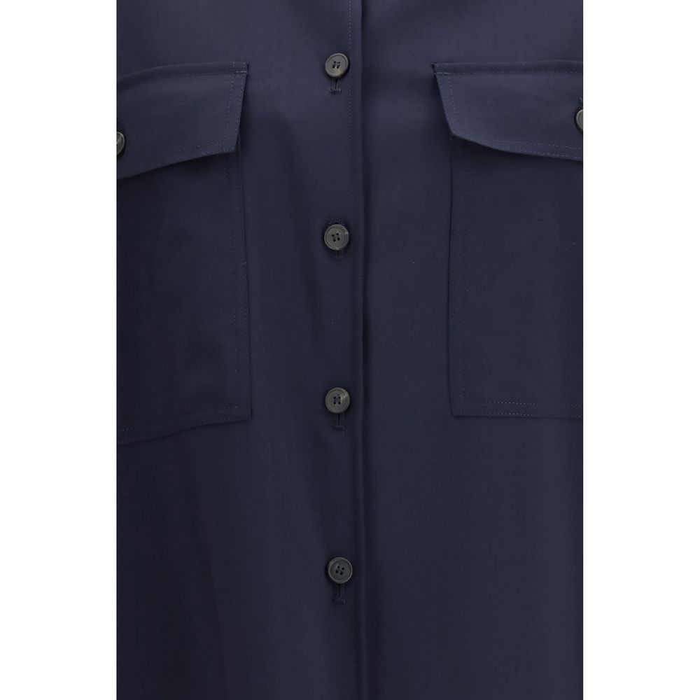Max Mara 100% Wool jacket in navy — view 3