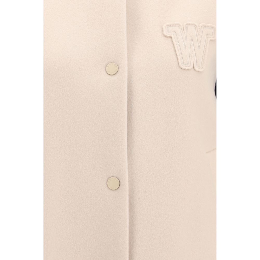 Max Mara 90% Fleece Wool Ovis Aries jacket in beige — view 3
