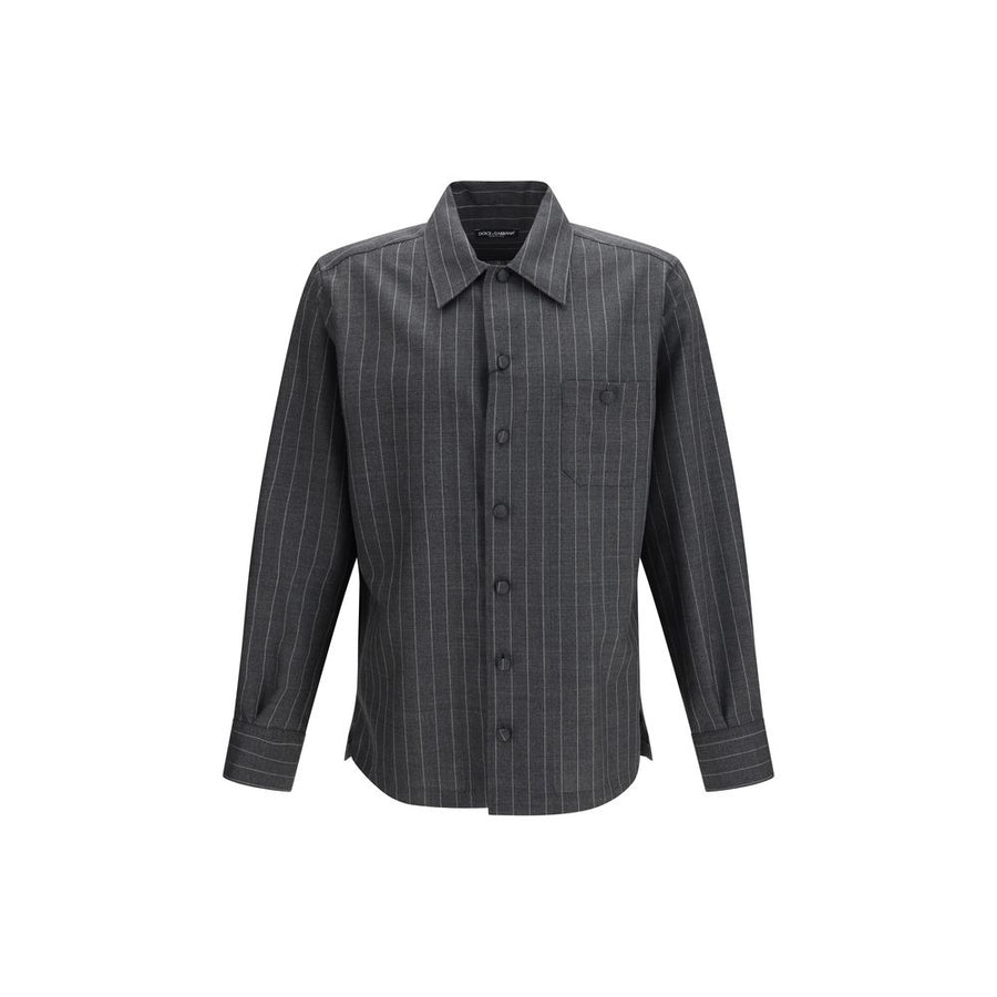 Dolce & Gabbana 100% Fleece Wool Ovis Aries shirt in gray