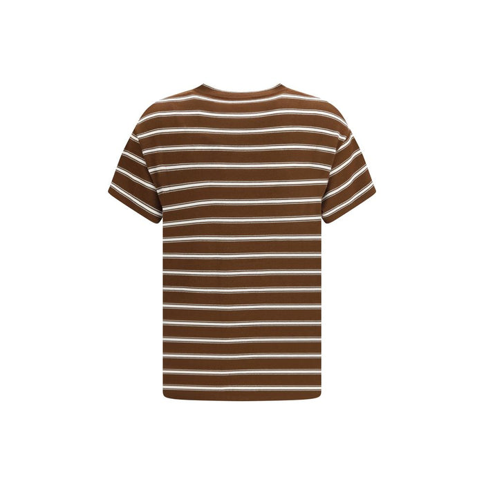 Brunello Cucinelli 90% Wool Ovis Aries t-shirt in brown — view 2