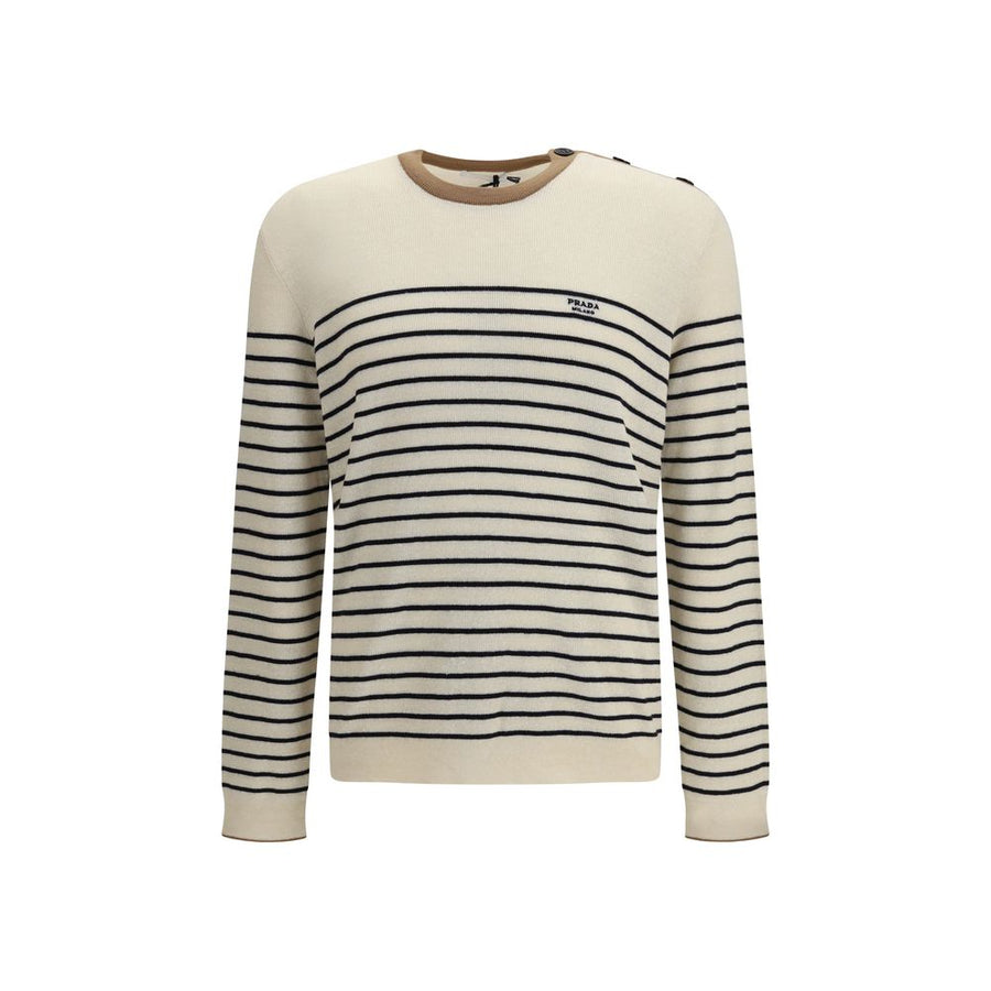 Prada 28% Fleece Wool Ovis Aries sweater in beige