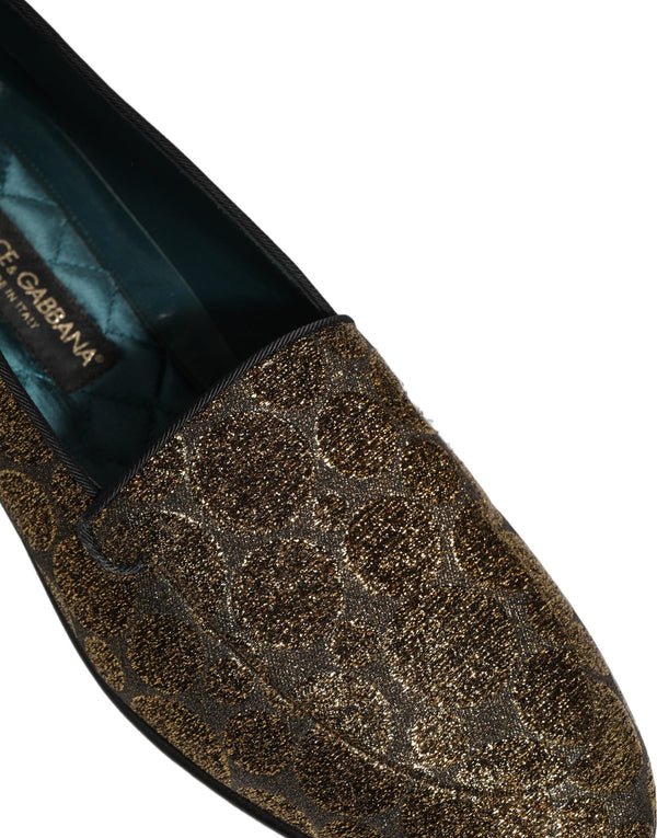 Dolce & Gabbana Leather loafer in gold