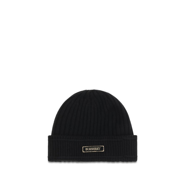 Burberry BU8103340A1189BB 100% Merino Wool Ovis Aries beanie in black