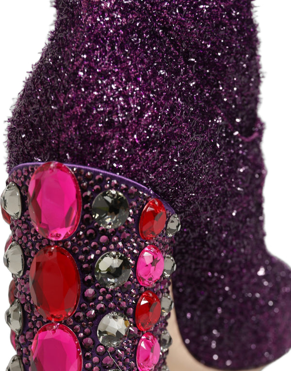 Dolce & Gabbana Leather boot in purple