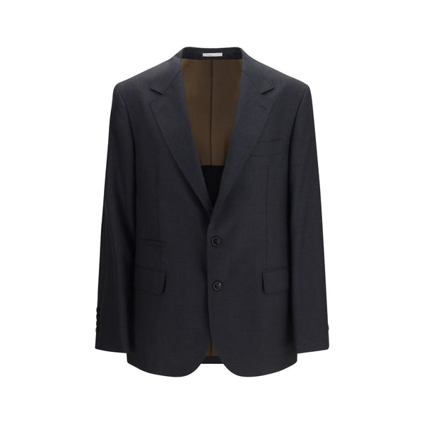 Brunello Cucinelli 100% Merino Wool Ovis Aries blazer in black
