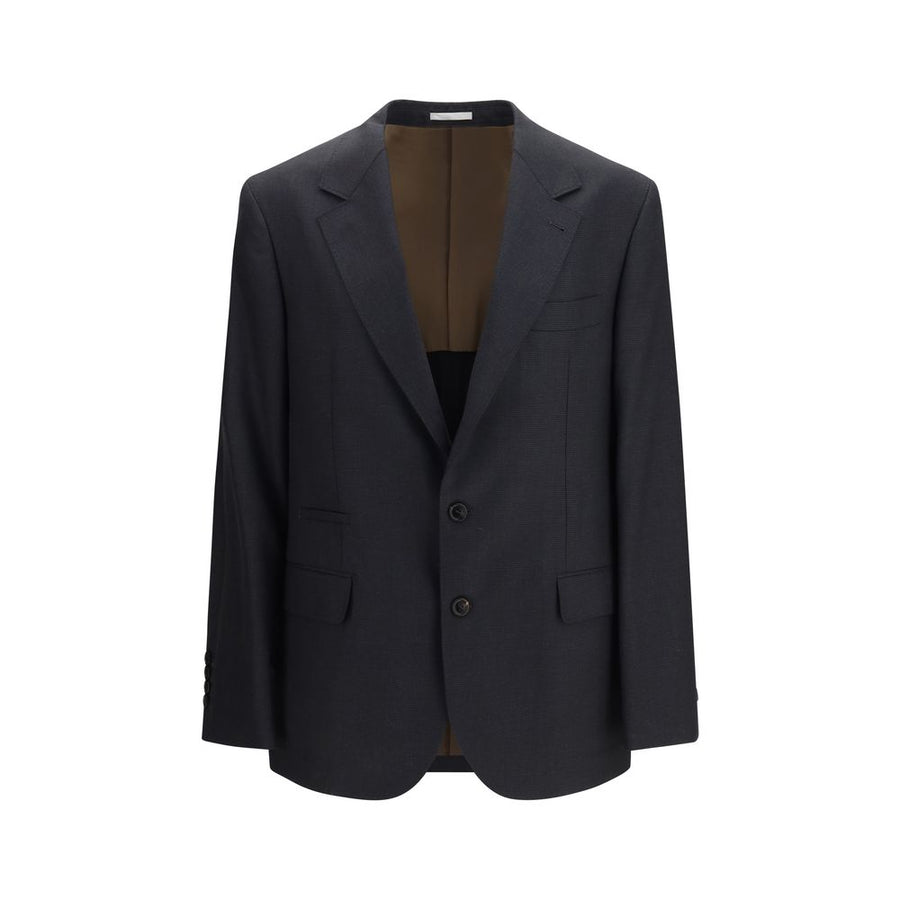 Brunello Cucinelli 100% Merino Wool Ovis Aries blazer in black