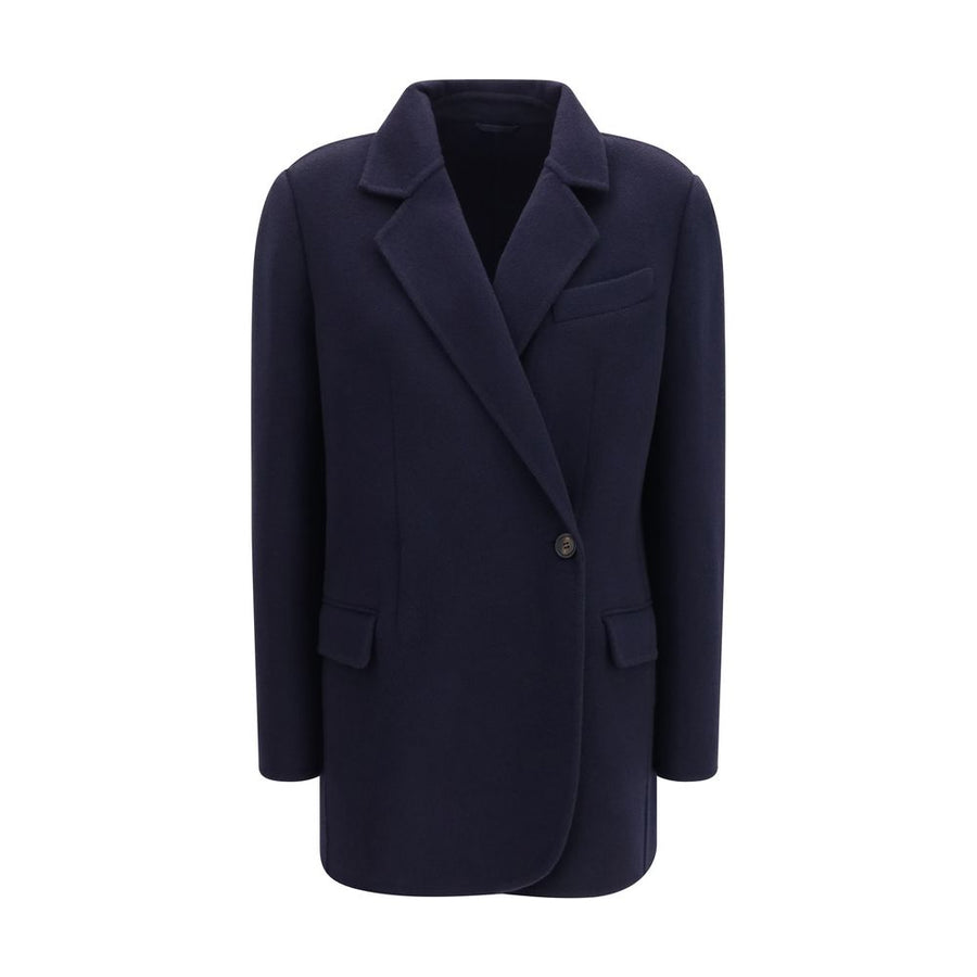 Brunello Cucinelli 90% Merino Wool Ovis Aries blazer in navy