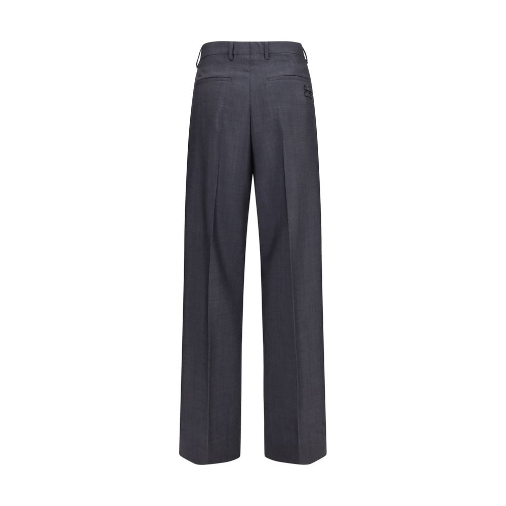 Miu Miu 40% Wool Ovis Aries trousers in gray — view 2