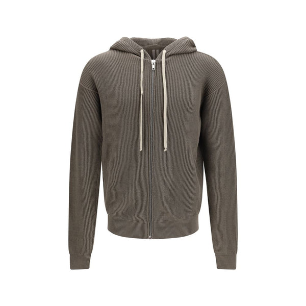 Rick Owens 100% Fleece Wool Ovis Aries hoodie in gray