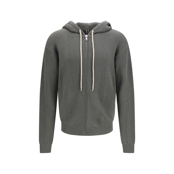 Rick Owens 100% Fleece Wool Ovis Aries hoodie in gray