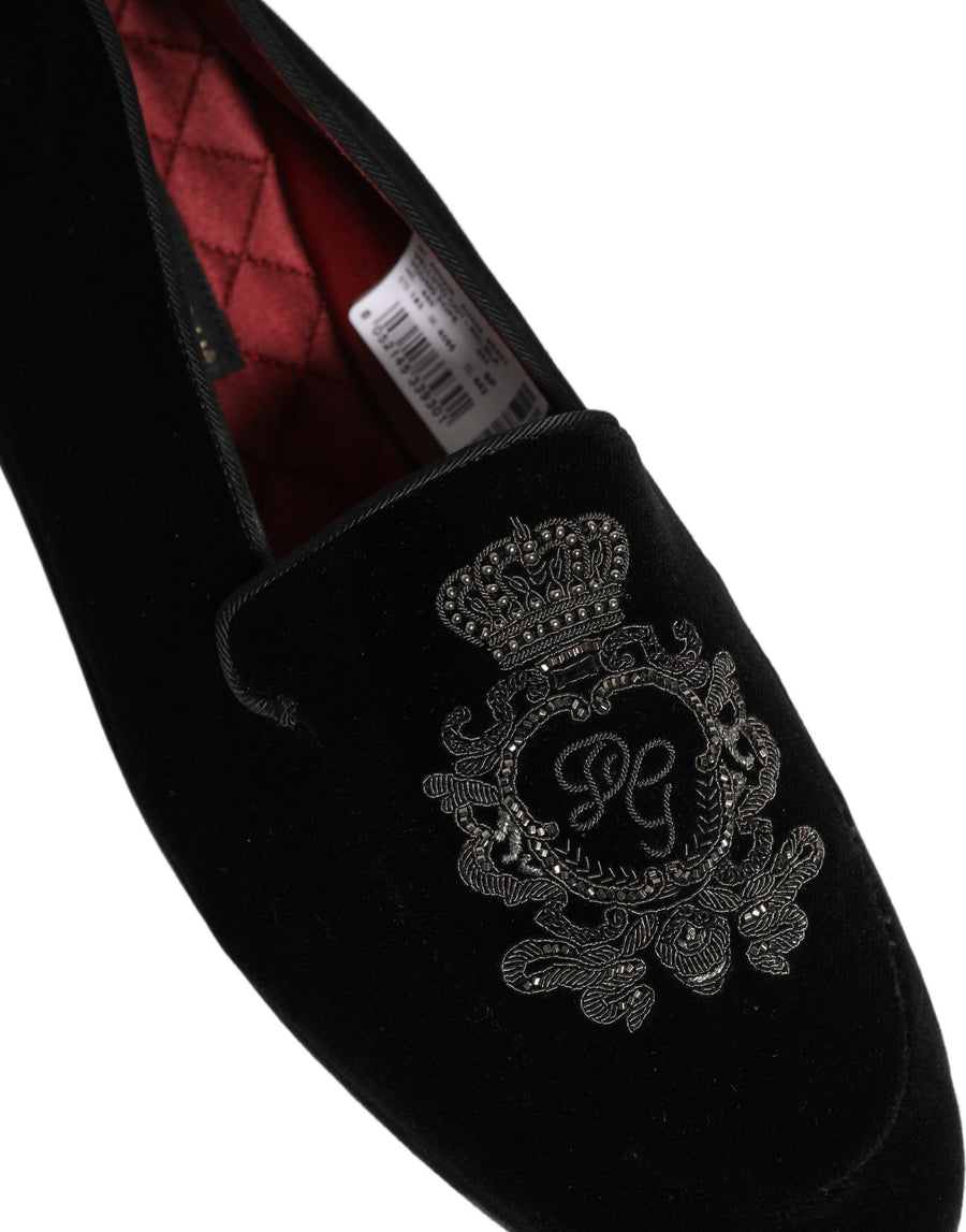 Dolce & Gabbana Velvet loafer in black