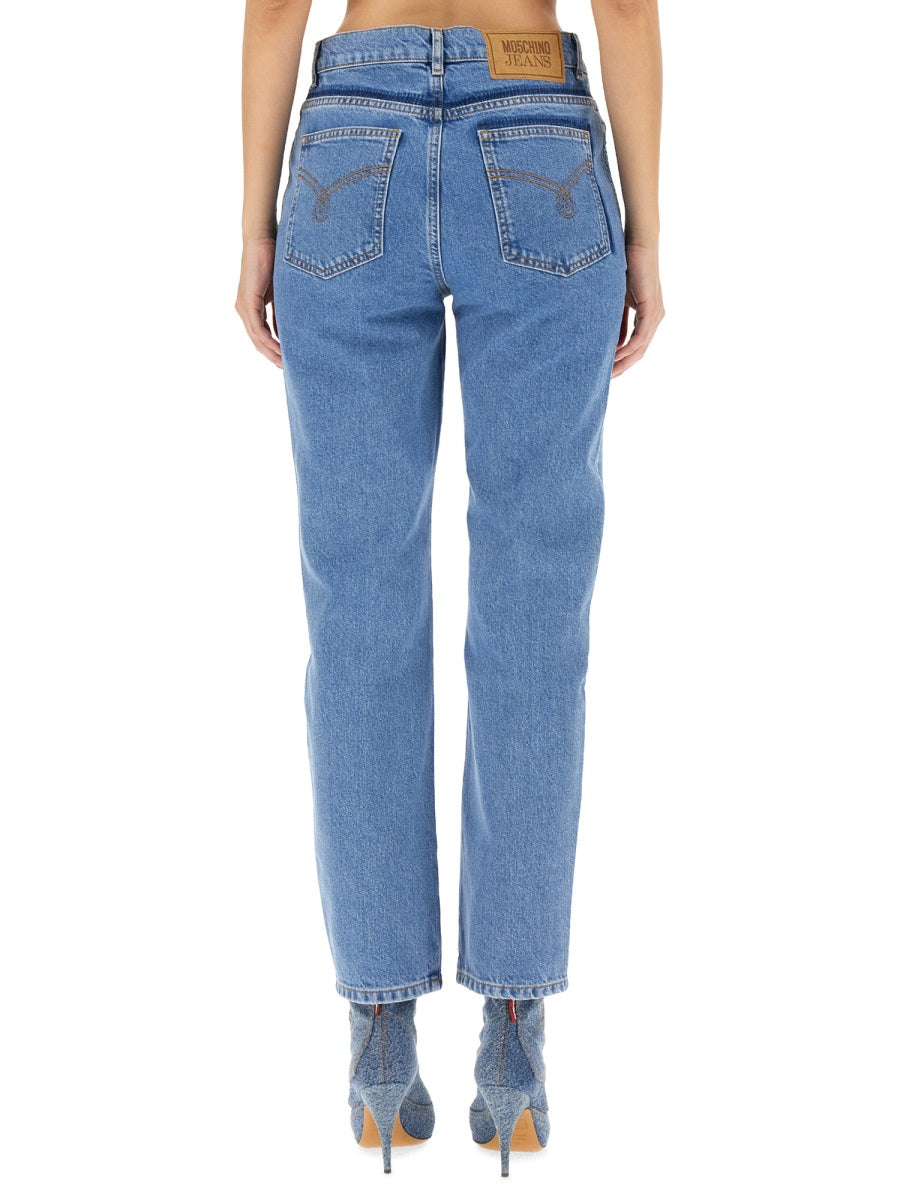 Five Pocket Jeans Blue Cotton