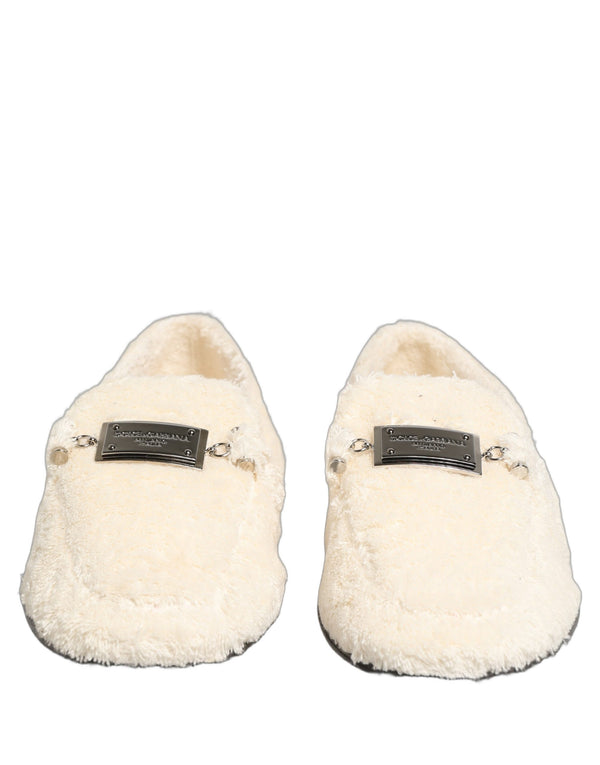 Dolce & Gabbana Fur loafer in white