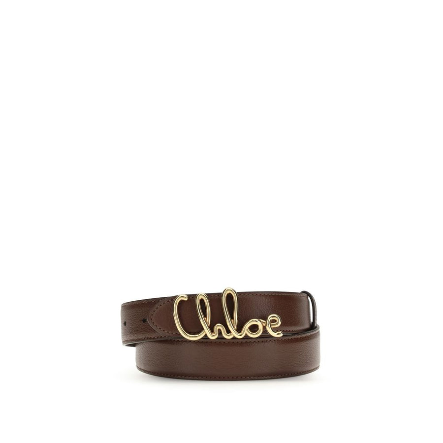 Chloé 100% Calf Leather Bos Taurus belt in brown