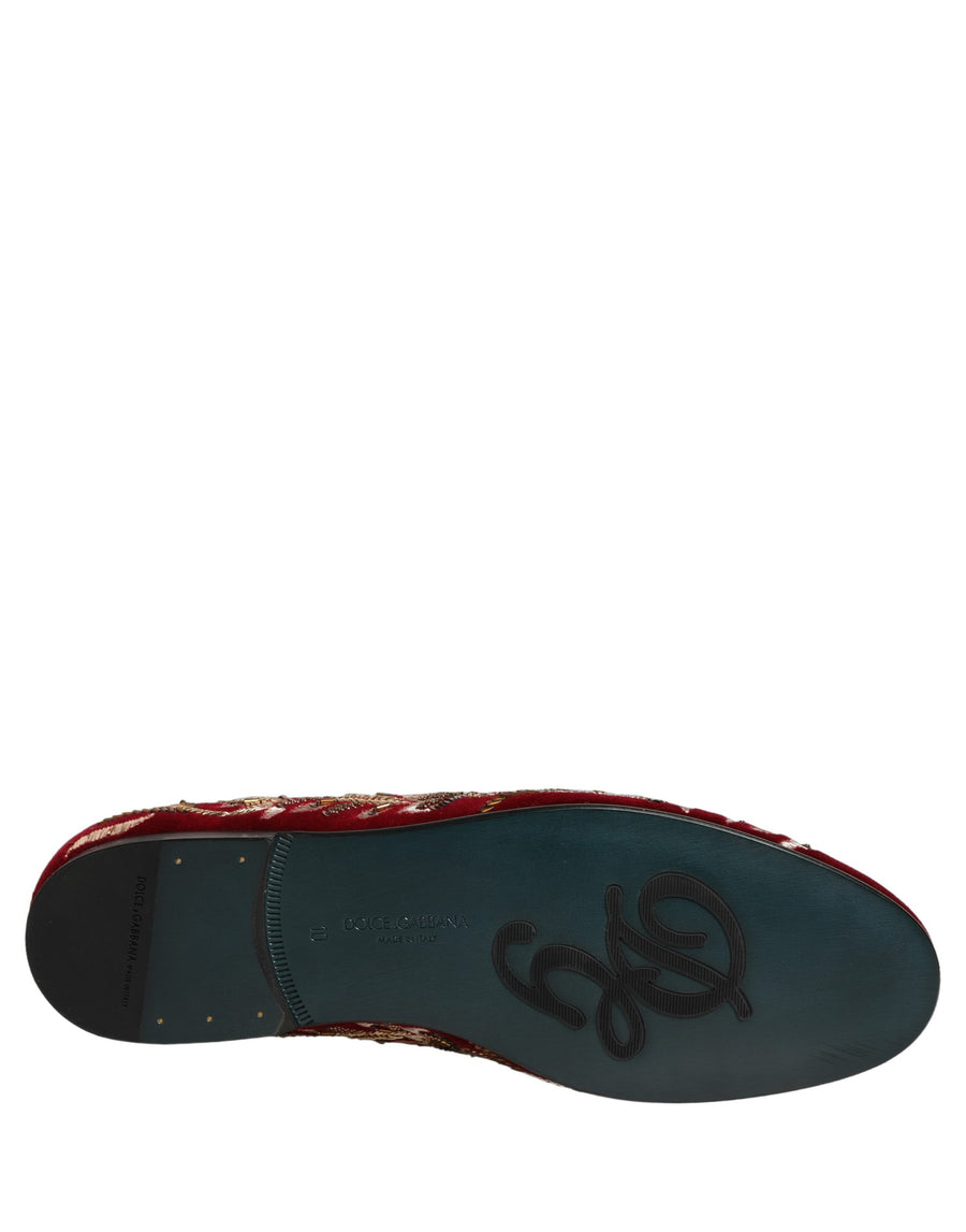 Dolce & Gabbana Velvet loafer in red