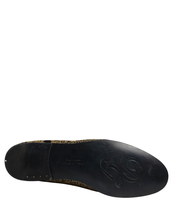 Dolce & Gabbana Leather loafer in gold