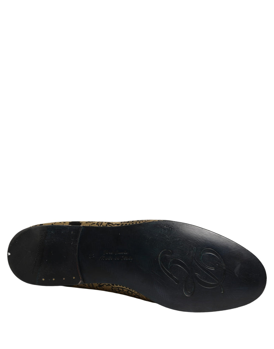 Dolce & Gabbana Leather loafer in gold