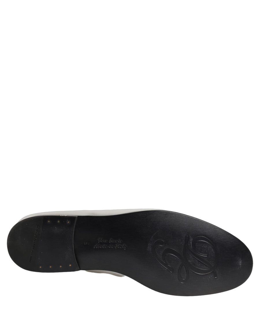 Dolce & Gabbana Leather loafer in silver