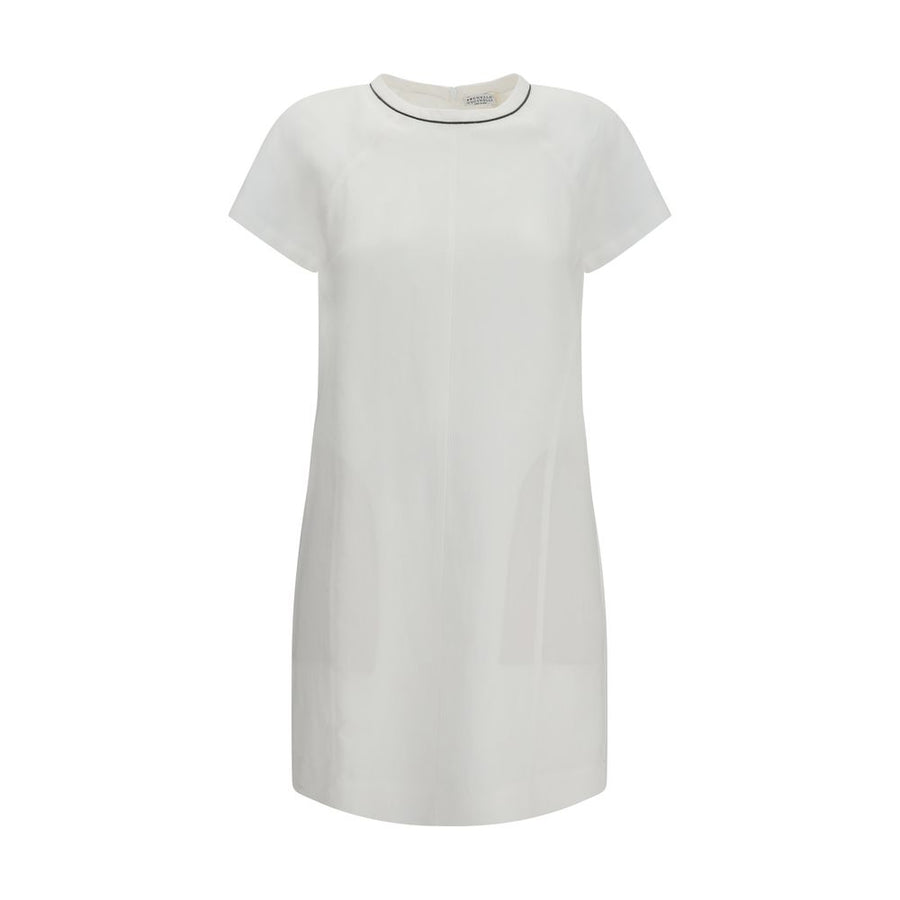Brunello Cucinelli 72% Viscose dress in white
