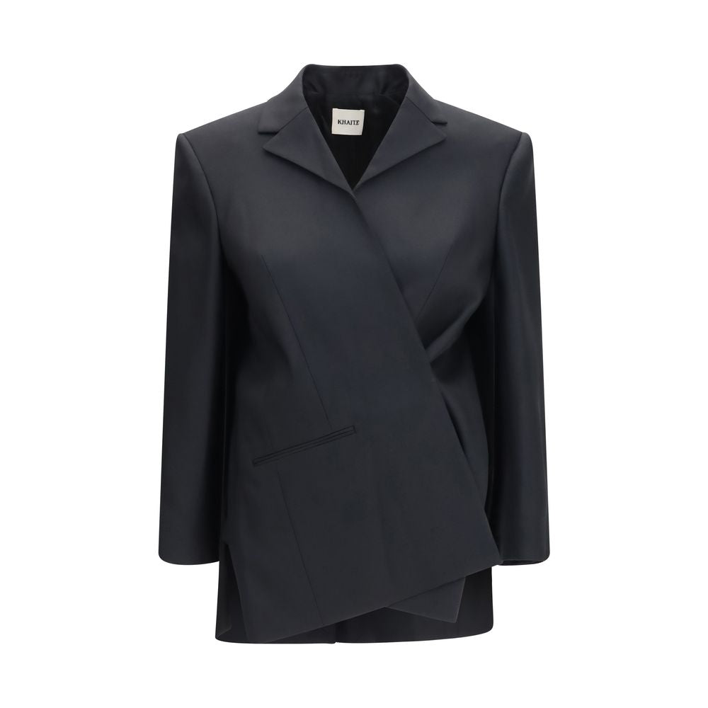 Khaite 74% Wool Ovis Aries jacket in black