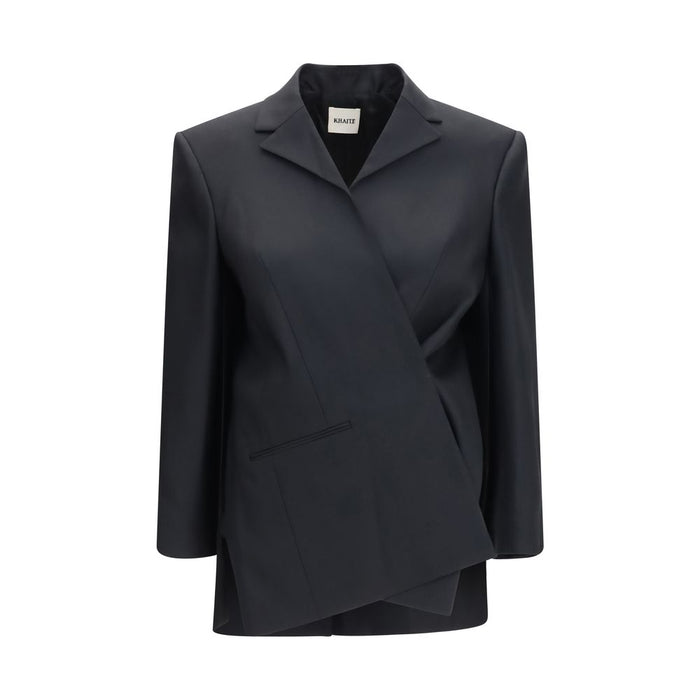 Khaite 74% Wool Ovis Aries jacket in black