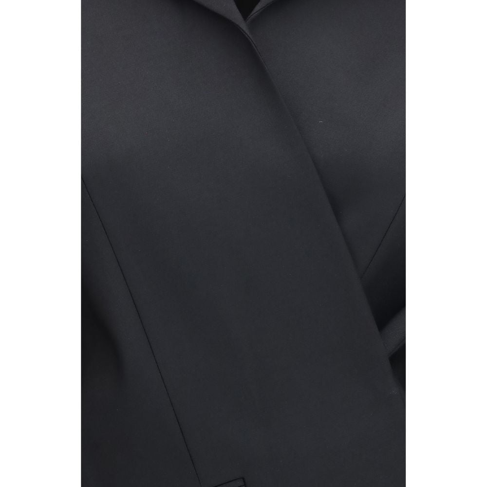 Khaite 74% Wool Ovis Aries jacket in black — view 3