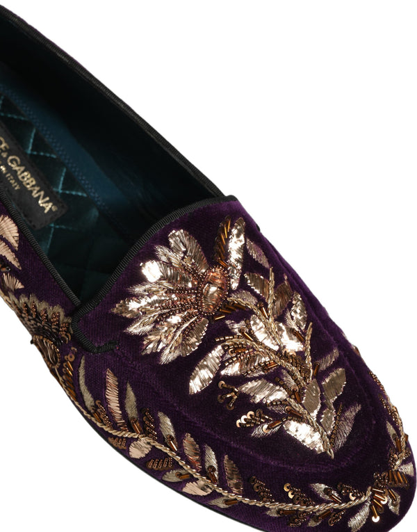 Dolce & Gabbana Leather loafer in purple