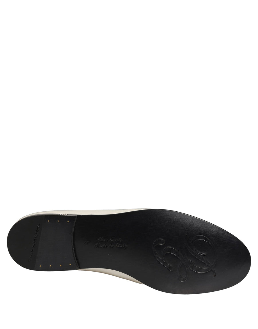 Dolce & Gabbana Satin flat in white