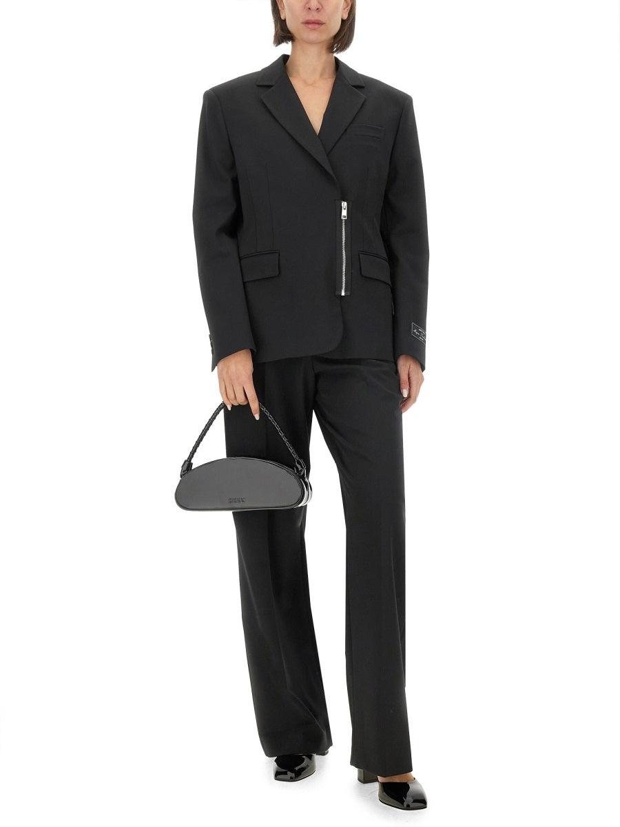 Leather Handbag Black Outside: Calf Handbags