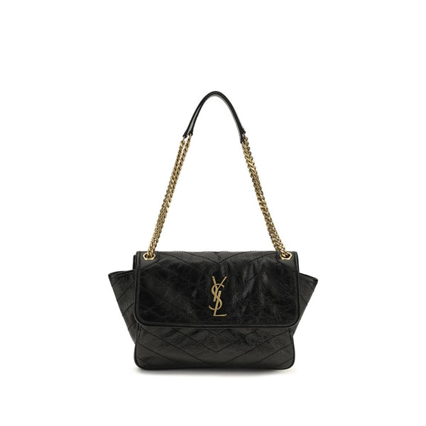 Saint Laurent 100% Calf Leather Bos Taurus shoulder bag in black