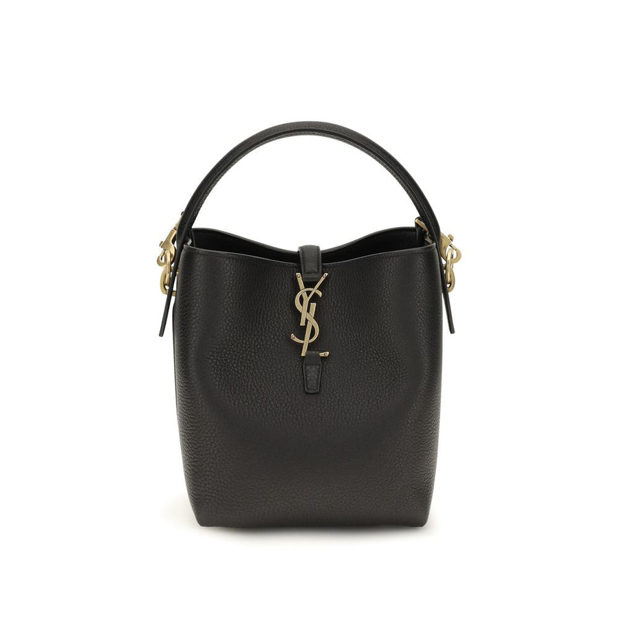 Saint Laurent 100% Calf Leather Bos Taurus bucket bag in black