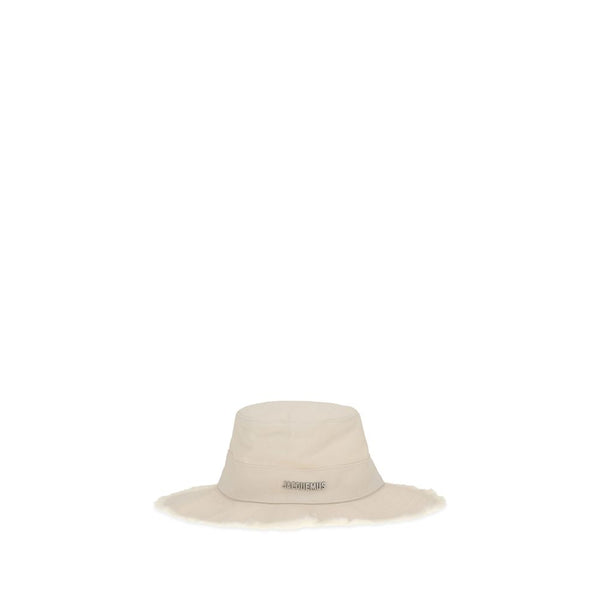 Jacquemus JAACU00002AE00014110BB 100% Cotton bucket hat in white